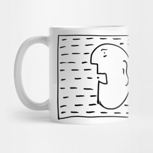 The painting of a man eating pills Mug